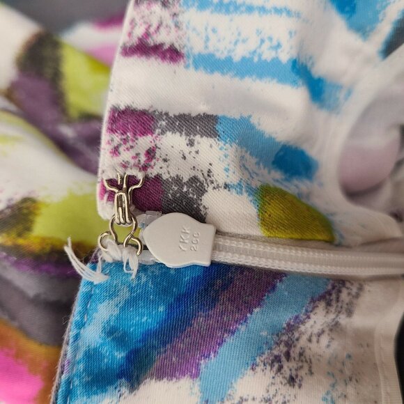 Lane Bryant Skirt Womens Plus Size 18 White Multicolored Side Zipper A Line - Picture 3 of 4